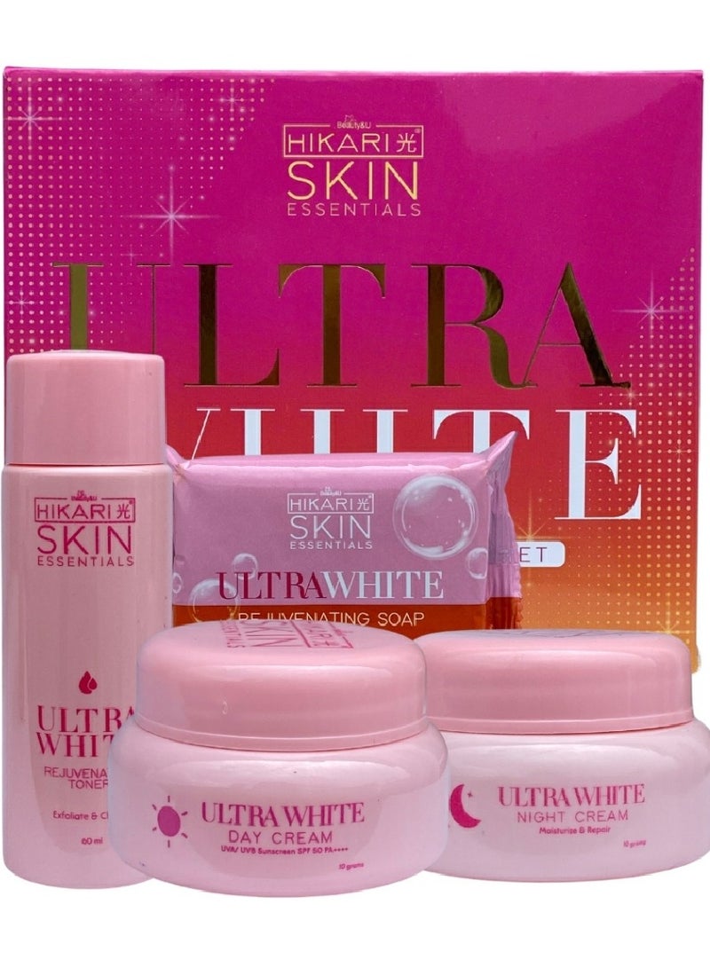 Hikari Skin Essentials Ultra White Premium Rejuvenating Set
