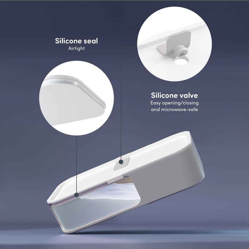 monbento - Bento Box Adult MB Original graphic Strawberry - 2 Leakproof Compartments - Stackable Lunch Box Ideal for Work/Picnic/Sports - BPA Free Food Containers - Microwave & Dishwasher Safe - Pink - Image 4