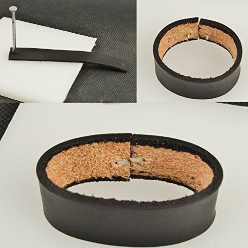 Bluemoona 100 Pcs - Brass Staple 8mm Leather Belt Loops Fastener Holder DIY Leathercraft Connector Nickel - Image 3