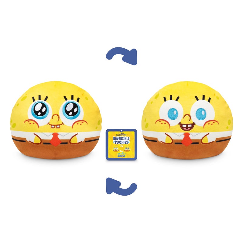 TeeTurtle Reversible Spongebob Squarepants 6 -Inch Two-Sided Flip Plush Toy with Embroidered Details Cute Mini Collectible Plush for Kids, Teens, and Adults - Image 3
