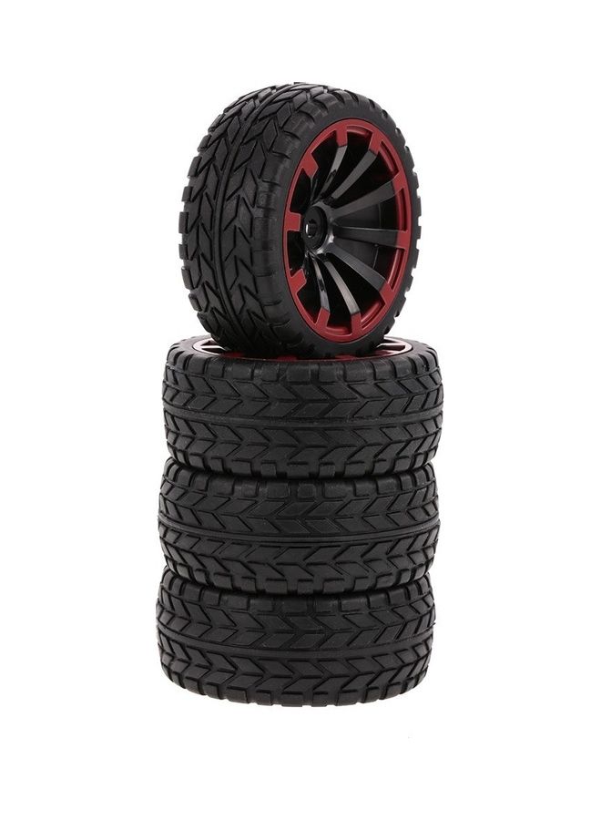 NIBEMINENT 4-Piece 1/10 RC Rhombus Tread Pattern On-Road Tyres Set - Image 3