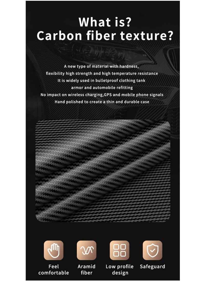 Aookay - Case for Samsung Galaxy Z Fold 3 Case Compatible with Magsafe Charger, Carbon Fiber Pattern Slim Shockproof Anti-Drop Case for Z Fold 3 ( Black) - Image 1