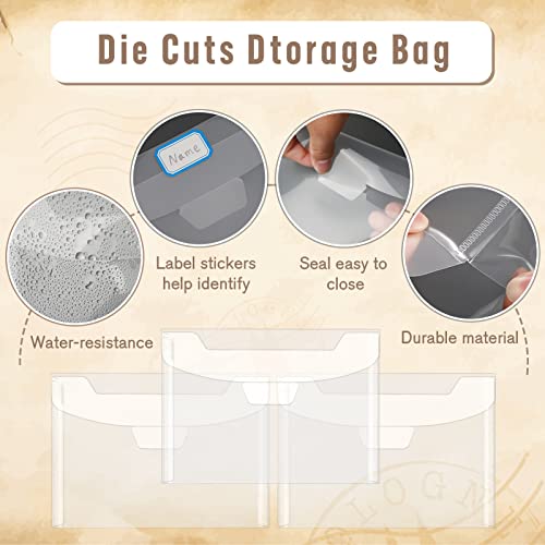 Pllieay 35pc Clear Stamp and Die Envelopes, Scrapbooking Storage Die Cuts for Card Making, Stencil Storage (7.5 x 5.5 Inch) - Image 3