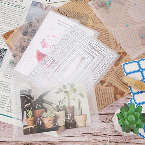 Pllieay 35pc Clear Stamp and Die Envelopes, Scrapbooking Storage Die Cuts for Card Making, Stencil Storage (7.5 x 5.5 Inch) - Image 5