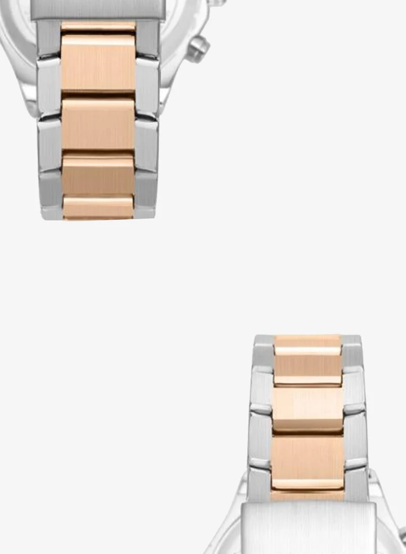 Lee Cooper TWO TONE ROSE GOLD Men's Metal Multi Function Watch LC08218.530 - 26 mm for Men | Best Price UAE