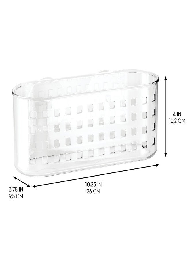 InterDesign iDesign Hanging Suction Shower Caddy Basket for Bathroom Storage - Clear - Made in USA - Image 3