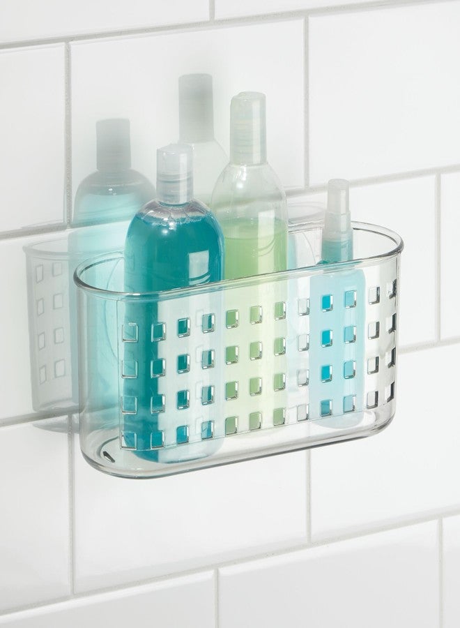 InterDesign iDesign Hanging Suction Shower Caddy Basket for Bathroom Storage - Clear - Made in USA - Image 4