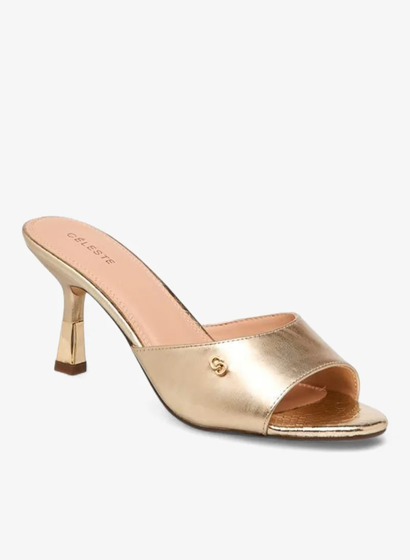 سيليست صنادل بكعب خنجر بنقشة حيوانات للنساء