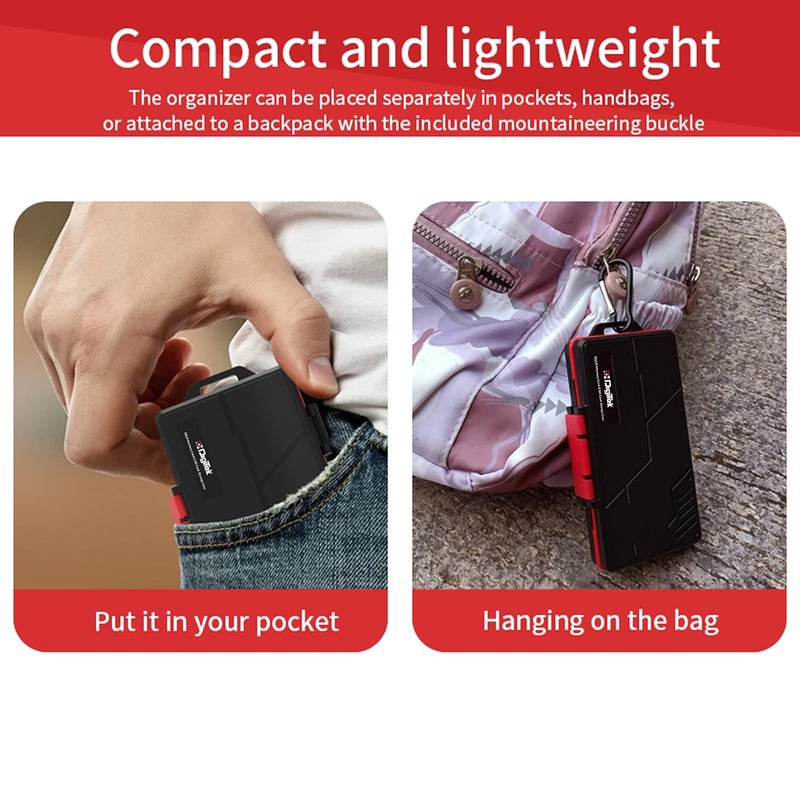 Digitek حافظة تخزين بطاقات الذاكرة وبطاقات SD DCH 025 الكل في واحد - Image 5