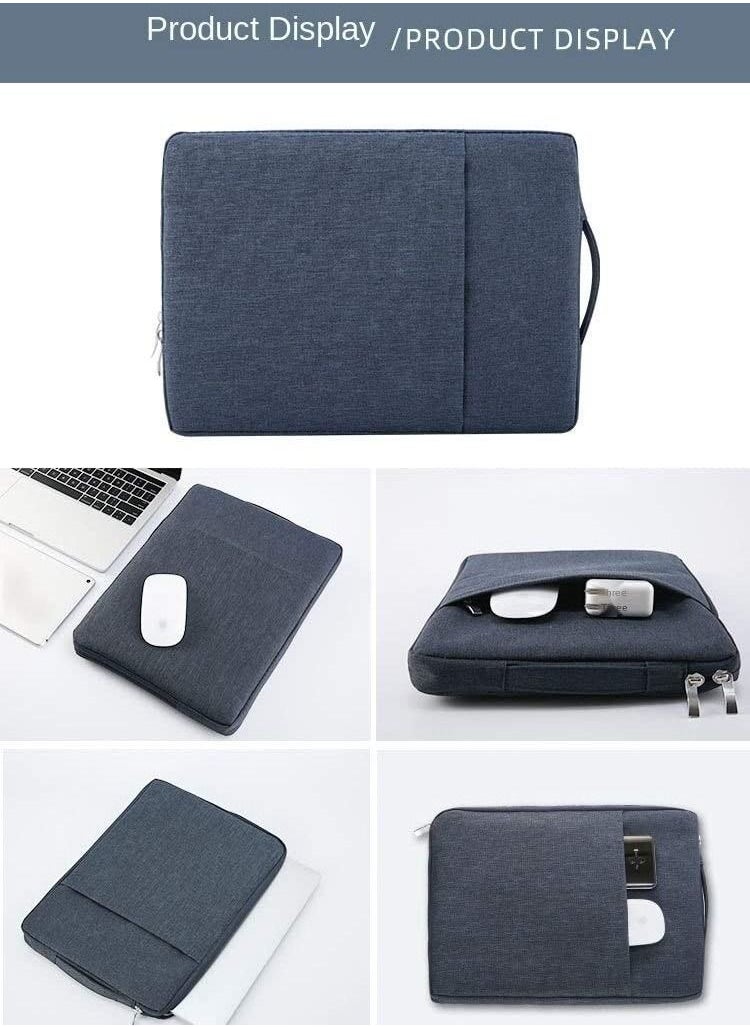 13.6 inch Laptop Sleeve Case Computer Bag with Handle For Dell Inspiron 13 7000, Lenovo IdeaPad 730S Plus/ThinkPad, Google Pixelbook Go, HP Spectre X360, Acer Spin 5, 12.5-13.3 Notebook (Navy Blue)