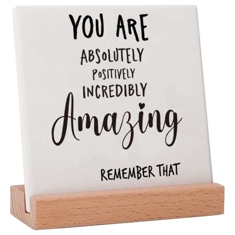 Lodeskee You are Amazing Encouragement Gifts Inspirational Quotes Gifts for Women Girl Boy Teen Bestie Sisiter, Cheer Up Gifts Hard Time Gifts Inspirational Positive Decor Plaques - Image 1