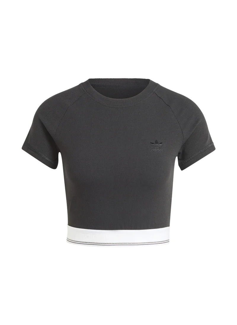 اديداس adidas CS RIB SS TEE Black Originals Women T-SHIRTS