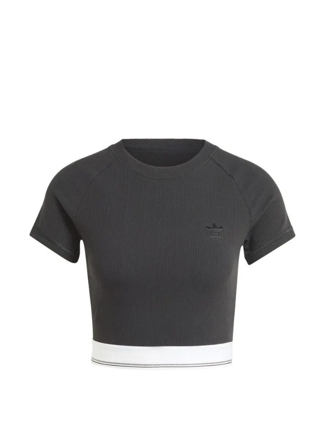 adidas adidas CS RIB SS TEE Black Originals Women T-SHIRTS