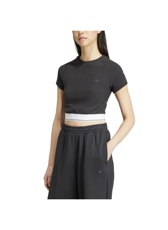 adidas adidas CS RIB SS TEE Black Originals Women T-SHIRTS