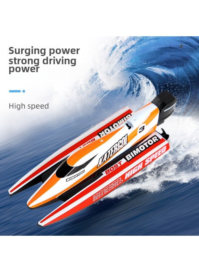 Shenqiwei 3313 Shenqiwei F1 Rowing Boat Remote Control Speedboat Mini Remote Control Boat Charging-Color:2.4g Rowing Orange  - Image 3