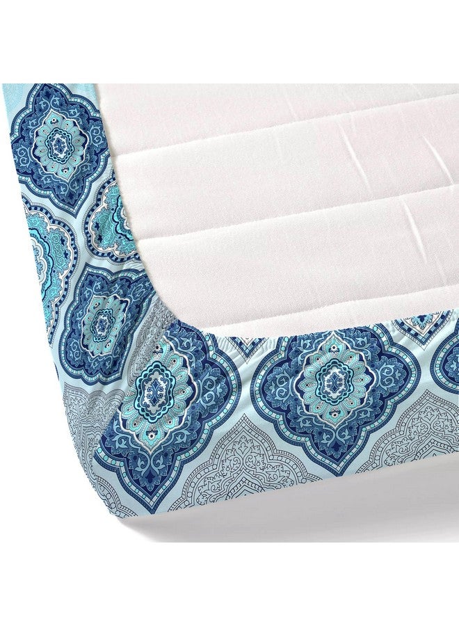Dreamscape 100% Cotton King Bedsheet with 2 Pillow Covers - (Size 72 x 78 inches, 140 TC, Colour - Blue: Ocean Delight) - Image 5