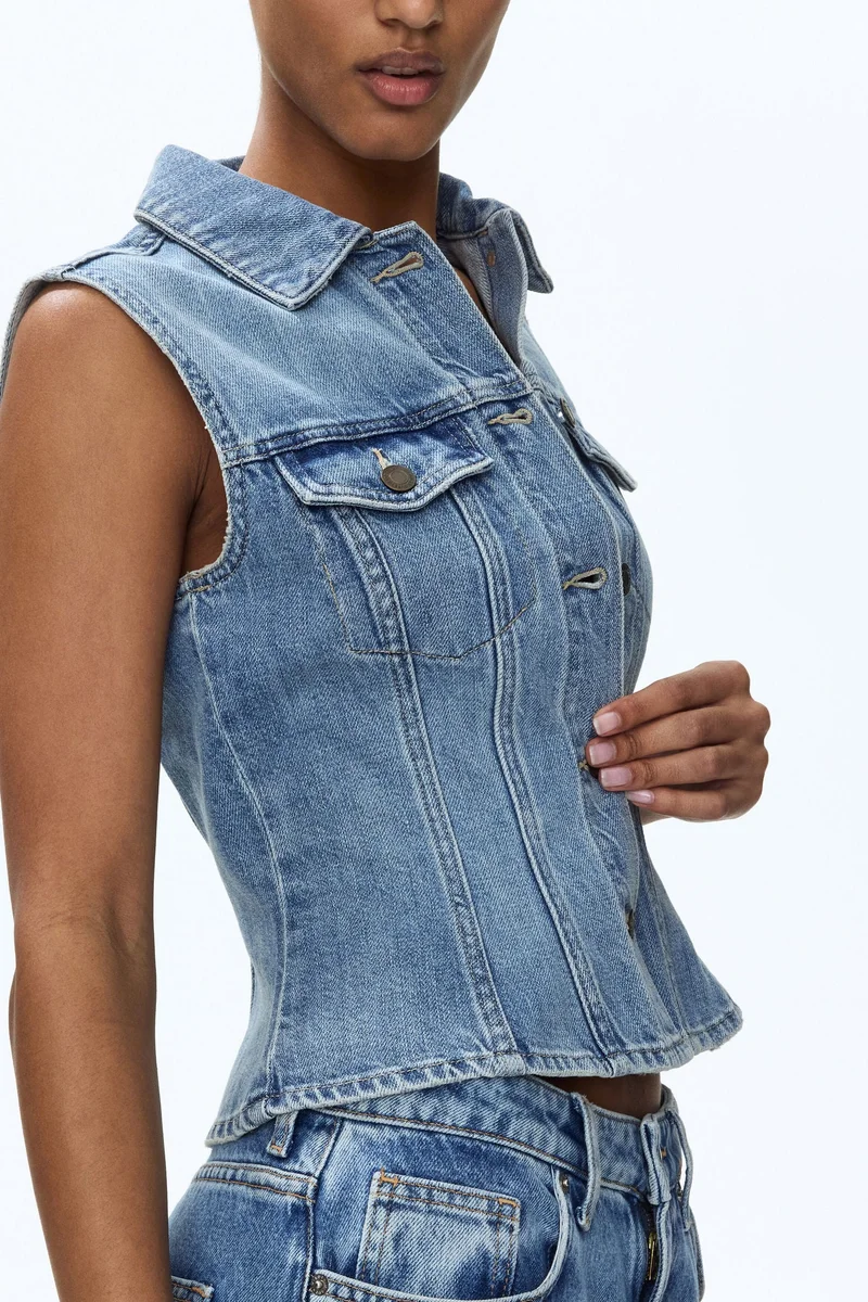 H&M  Denim waistcoat for Women | Best Price UAE
