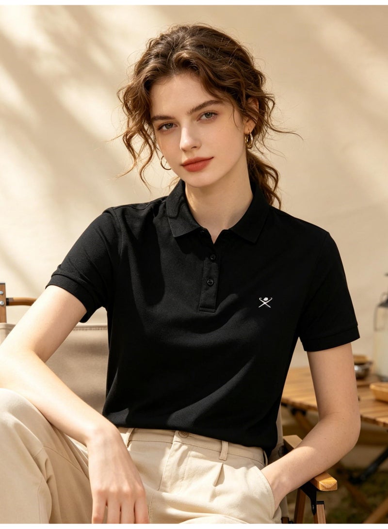 هاكيت لندن Hackett London logo printed Polo shirt men and women with the same business casual solid color short sleeve shirt. - Image 2