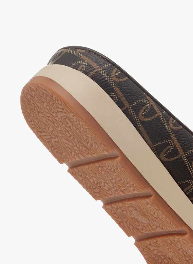 Paprika Women Monogram Print Slip-On Mules  - Image 5