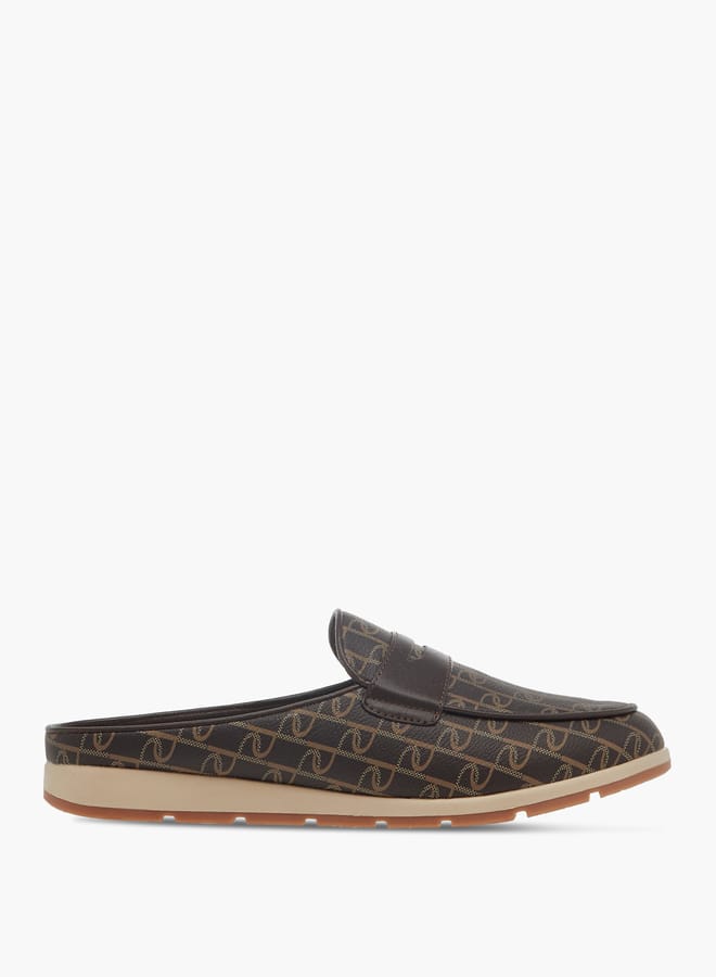 Paprika Women Monogram Print Slip-On Mules  - Image 3