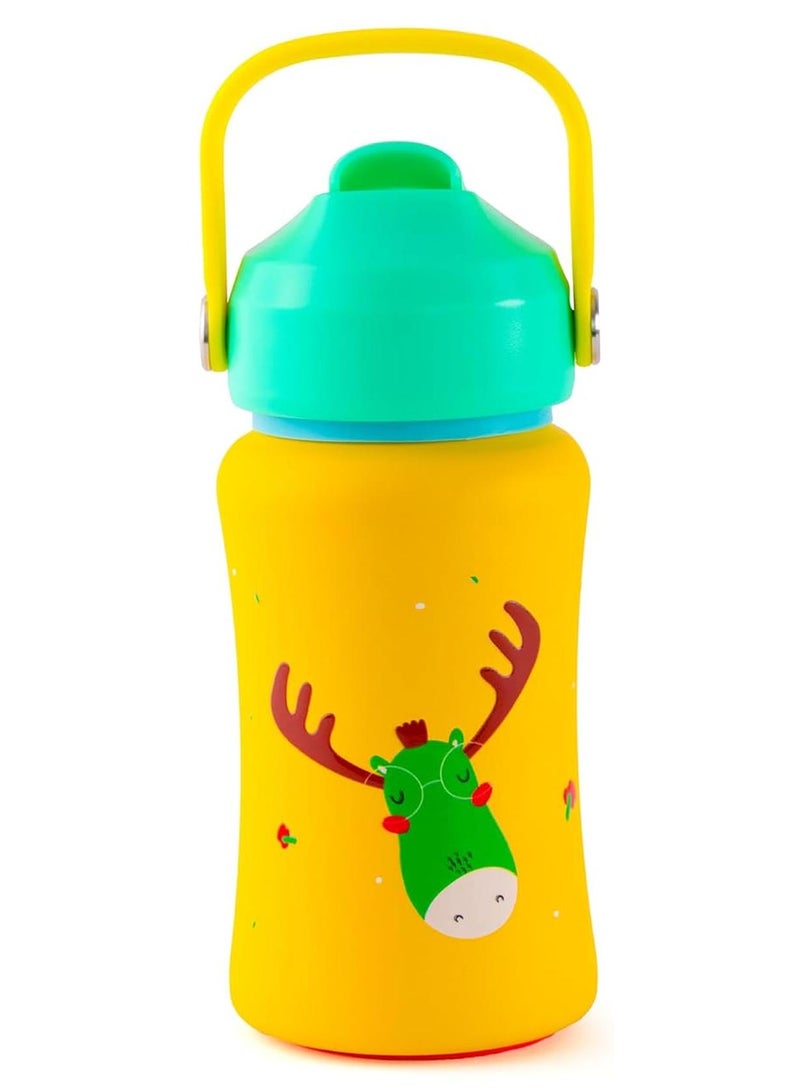 rabitat Steel Play 3.0 Stainless Steel Water Bottle- 2 Year Brand Warranty 350 ml Coolest Kid Ever | BPA-Free | Leak-Proof | Flip-lock Sipper | Easy-Carry Handle | School Bottle for Kids - Image 1