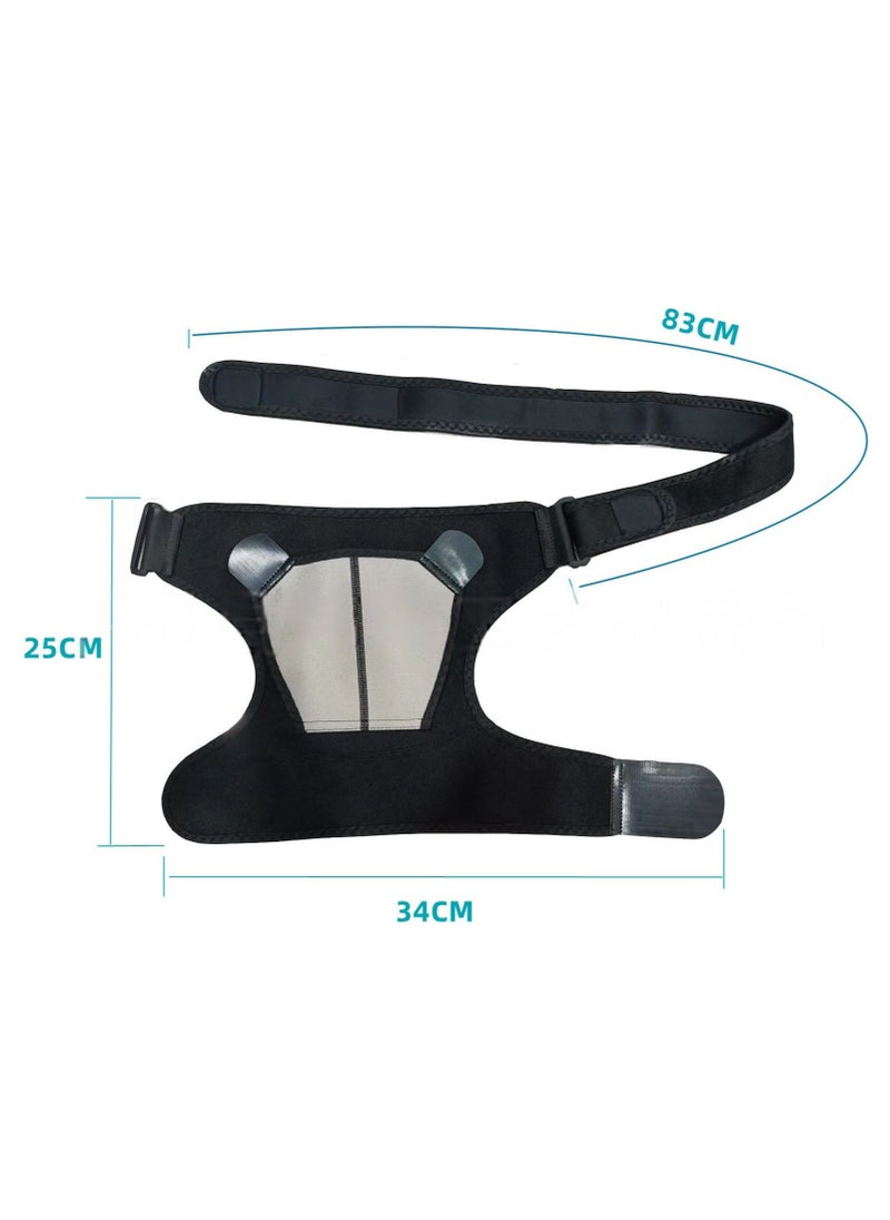 Generic - Shoulder Brace, Support and Compression Sleeve for Torn Rotator Cuff, Dislocated Shoulder, Pain Relief, Adjustable Fits Brace Immobilizer Strap - Image 1