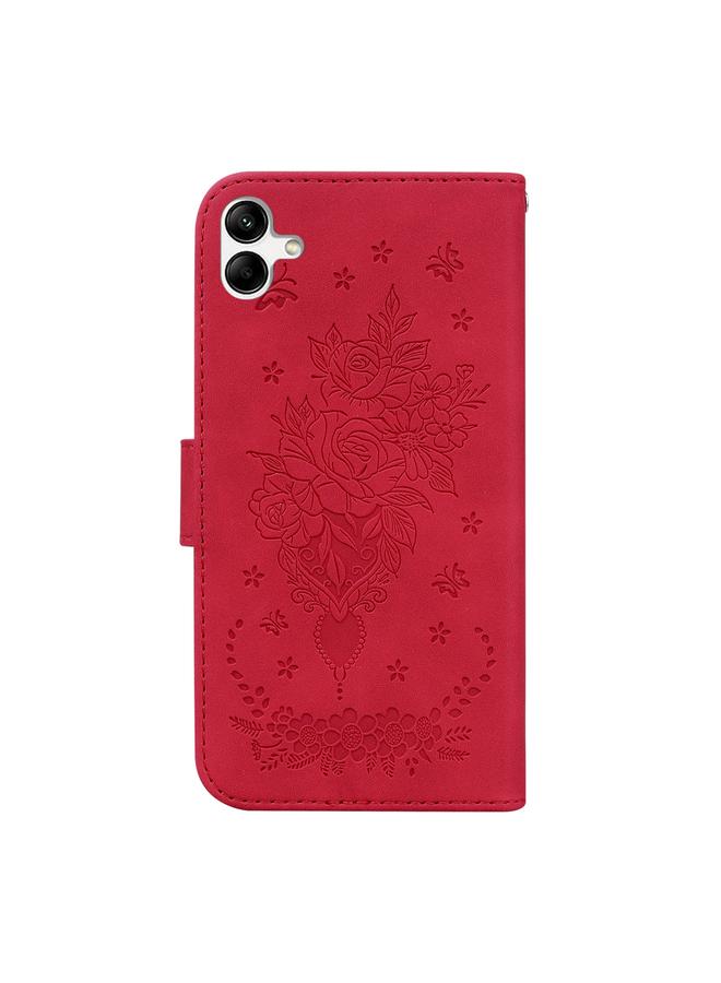 S-TOP Case For Samsung Galaxy A04/M13 5G Butterfly Rose Embossed Leather Phone Case - Image 3