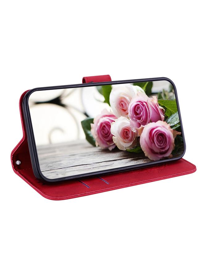 S-TOP Case For Samsung Galaxy A04/M13 5G Butterfly Rose Embossed Leather Phone Case - Image 4