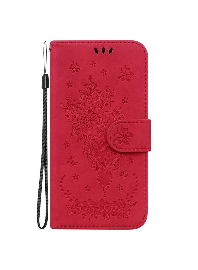 S-TOP Case For Samsung Galaxy A04/M13 5G Butterfly Rose Embossed Leather Phone Case - Image 2