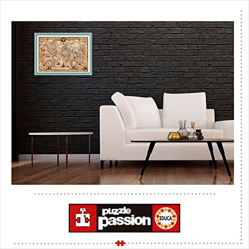 Educa Antique World Map 1000-Piece Puzzle, Brown, (15159) - Image 3