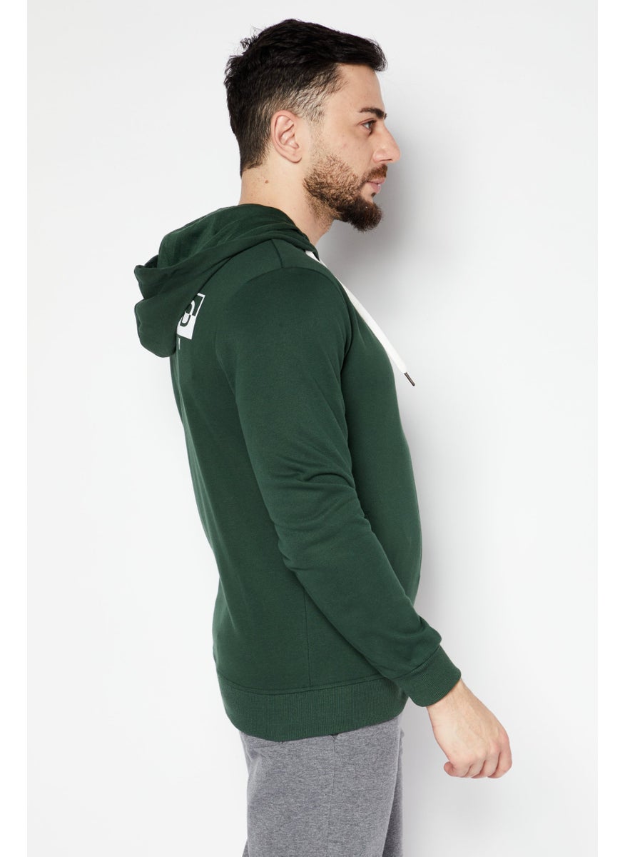 Nordland Men Brand Logo Long Sleeves Hoodies, Green  - Image 4