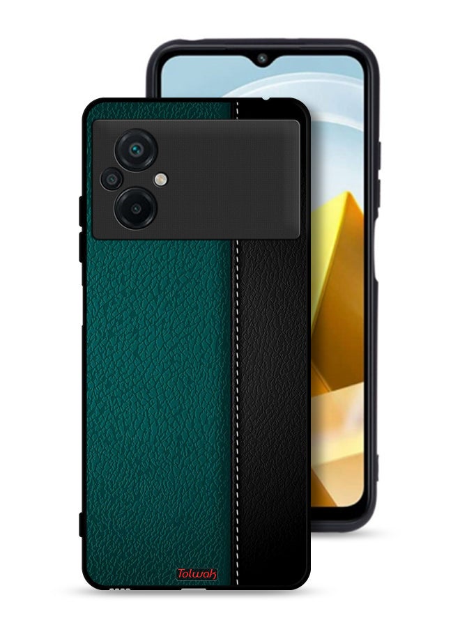 Tolwak Xiaomi Poco M5 4G Protective Case Cover Leather Pattern - Image 1