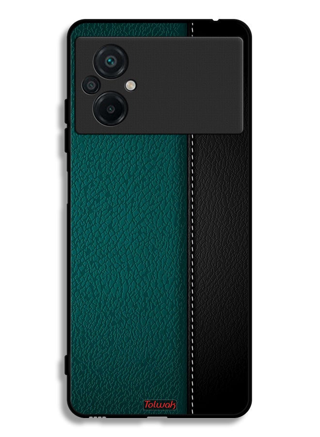 Tolwak Xiaomi Poco M5 4G Protective Case Cover Leather Pattern - Image 2