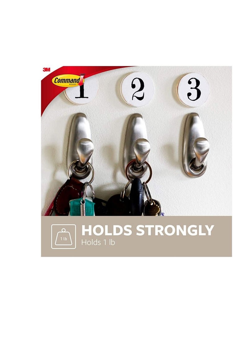 3M Small Metallic Hook, Brushed Nickel, Forever Classic  - Image 3