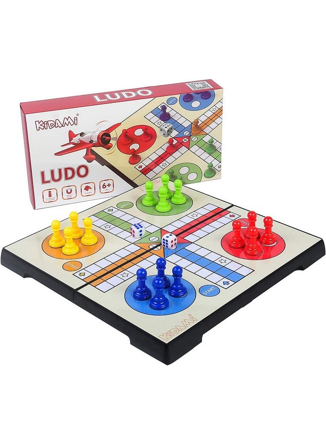 KIDAMI Ludo Magnetic Board Game Set, Folding and Light-Weight for Carrying, Gift for All Age (10 X 10 inches) - Image 1
