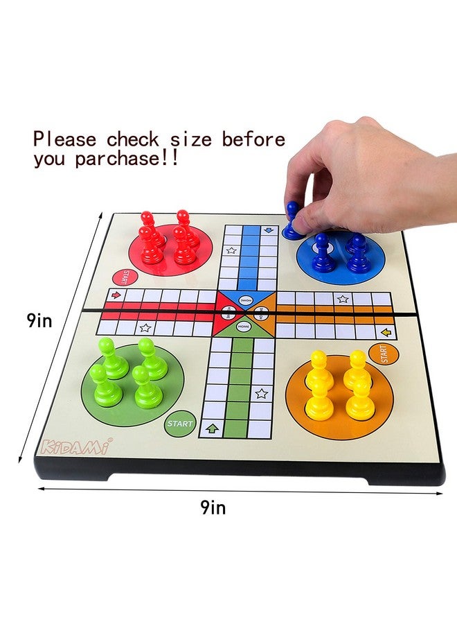 KIDAMI Ludo Magnetic Board Game Set, Folding and Light-Weight for Carrying, Gift for All Age (10 X 10 inches) - Image 2
