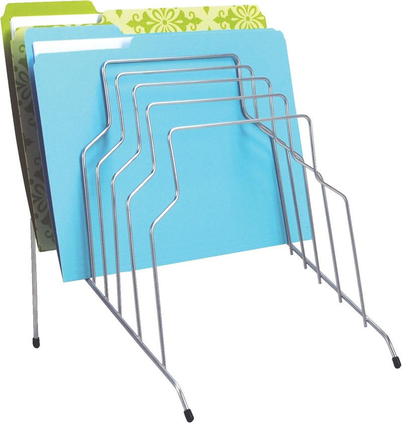 Fellowes Step File, 8 Sections, 10.12 x12.12 x 11.87 Inches, Wire, Silver (72604) (Pack of 4) - Image 3