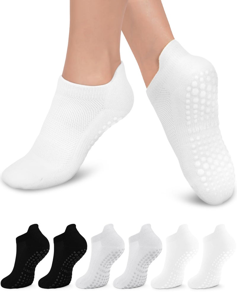 Aoliks Womens Grip Pilates Socks,Non Slip Yoga Socks with Grips Barre Hospital Athletic Socks - Image 1