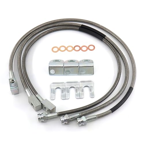 89715 Front and Rear Extended Stainless Brake Lines for Jeep Wrangler TJ YJ 8706 Jeep Cherokee XJ 8401 46 Lift