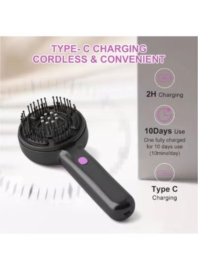ELTRAZONE Hair Massager Scalp Massager – Multi-Function Electric Scalp Massage Comb for Hair Growth, Hair Oil Diffuser, 2-in-1 Hair Brush & Head Massager with 3 Modes, Stimulates Scalp, Relieves Stress, Reduces Dandruff, Improves Hair Health – Black Edition for Men and Women in UAE - Image 3