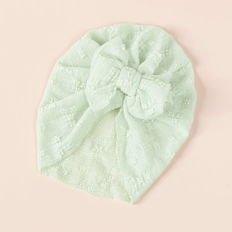 Generic New Soft Elastic Baby Tutu Hat with Double Bow #4 light green