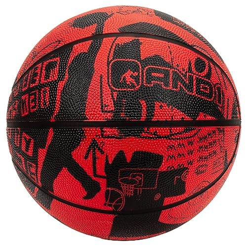 AND1 Street Art Rubber Basketball Official Regulation Size 7 295 inches Rubber Basketball Deep Channel Construction Streetball Made for Indoor Outdoor - Image 1