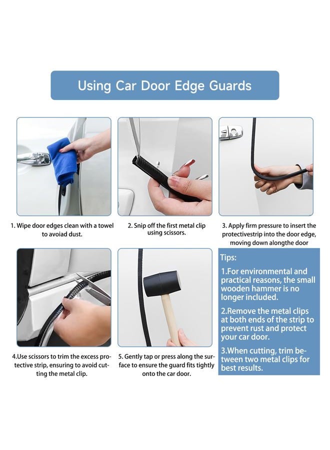 Winfort 16.5FT(5M) Universal Car Door Edge Protector Guards, No-Glue Required Rubber Seal U Shape Automotive Door Entry Guard, Suitable for Most Cars, SUVs and Trucks (Red) - Image 4