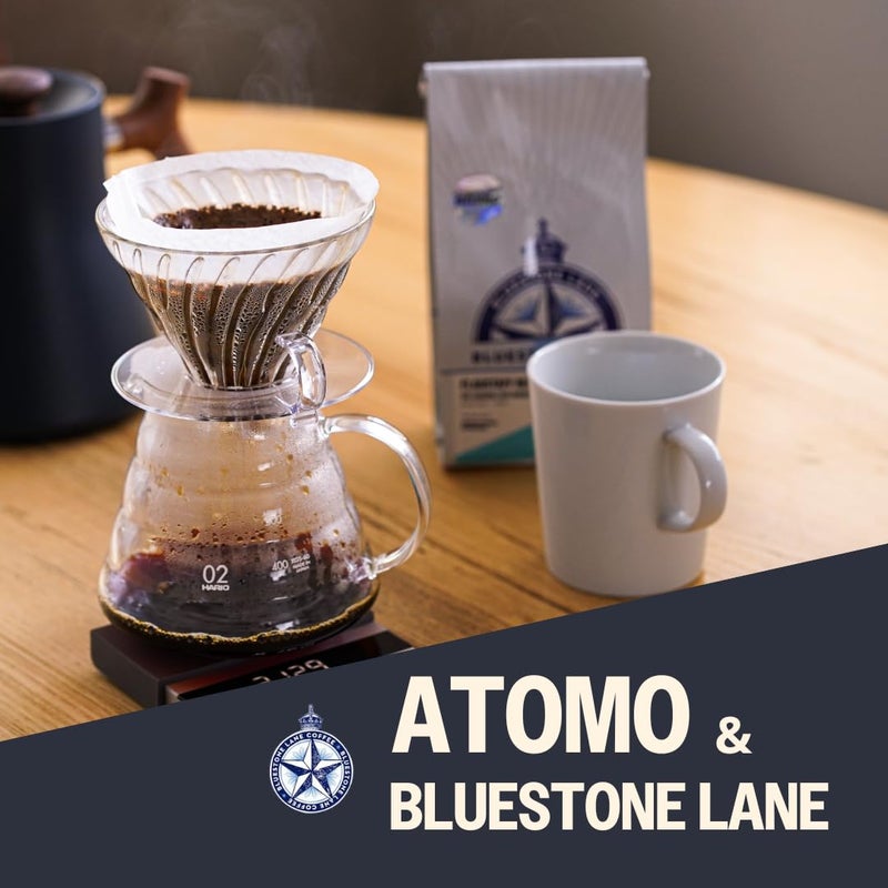Atomo Bluestone Lane Flagstaff Remix Roast. Atomo Ground Coffee Collaboration, Sustainable Low-Acid Ground Coffee for Drip, French Press, and Pour-Over - 12oz (340g) - Image 2