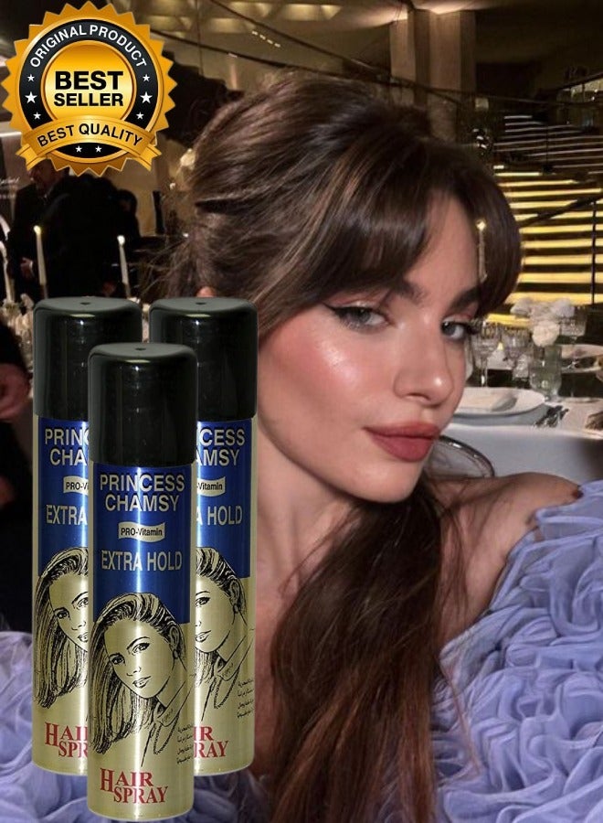 برينسس شامسي 3 قطع بخاخ اكسترا هولد للشعر 90مل - Image 1