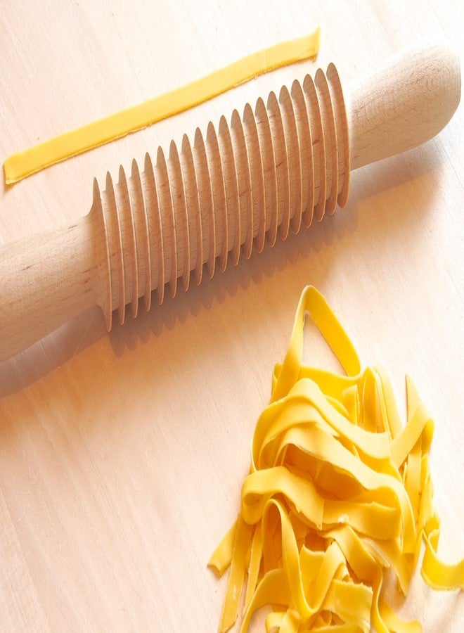 Eppicotispai Beechwood fettuccine Cutter Rolling Pin, Large - Image 2