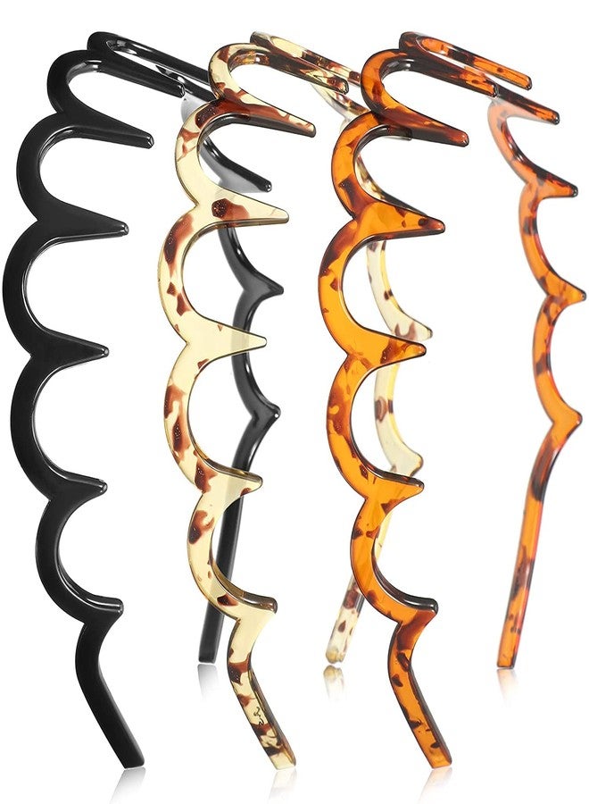 Big Box Zig Zag Shark Tooth Hairband Plastic Headband Hair Comb Women Hair Hoop Hair Accessories (6 Pieces) - Image 4