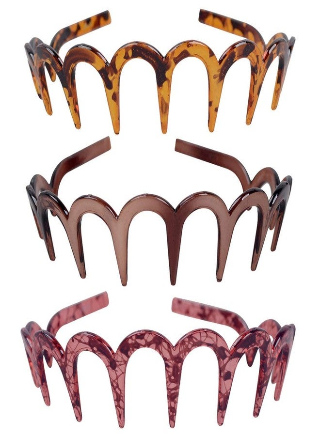 Big Box Zig Zag Shark Tooth Hairband Plastic Headband Hair Comb Women Hair Hoop Hair Accessories (6 Pieces) - Image 1