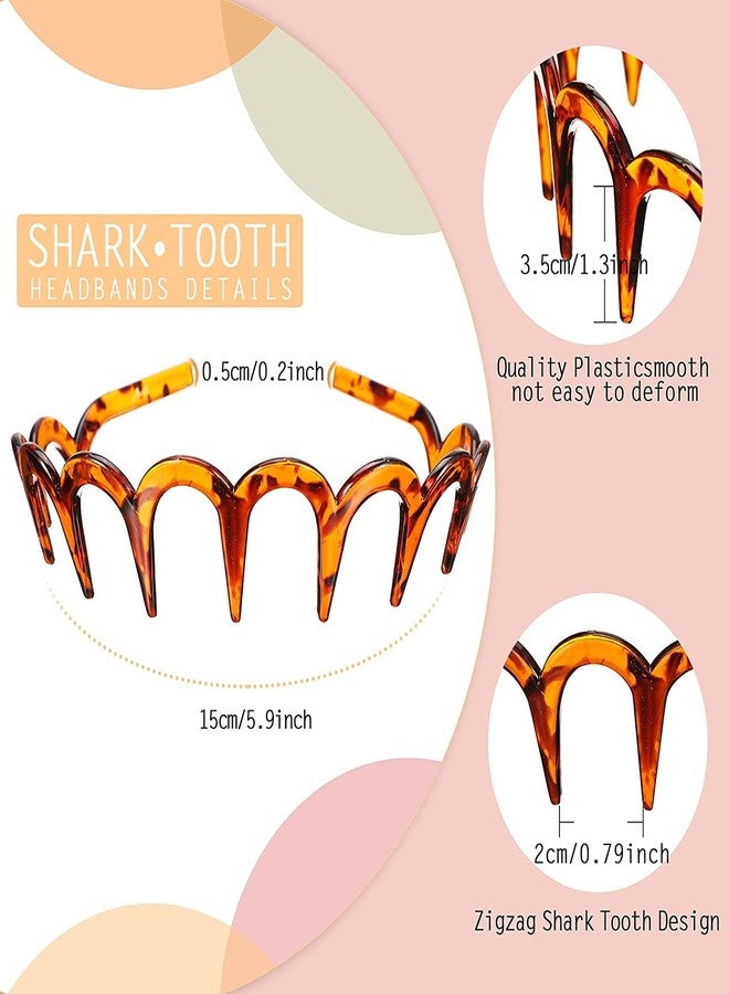 Big Box Zig Zag Shark Tooth Hairband Plastic Headband Hair Comb Women Hair Hoop Hair Accessories (6 Pieces) - Image 3