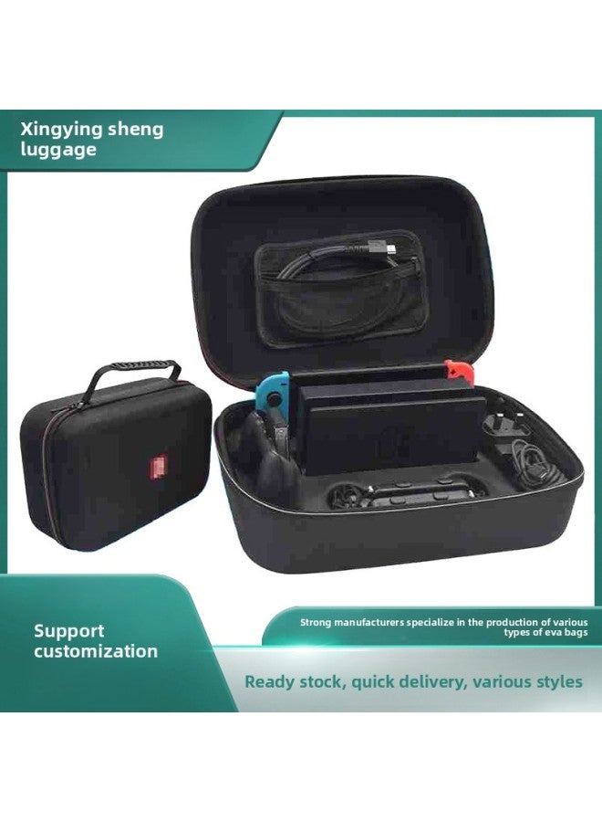 Loquat Nintendo Switch Storage Bag Full Set Of Accessories Big Bag Game Machine Bag EVA Crossbody Shoulder Bag Cross Border In Stock-Product Color:Black-Model:Section C  - Image 1
